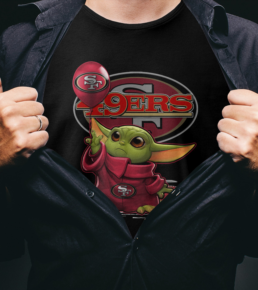 Yoda 49ers SF Balloon Football T-Shirt