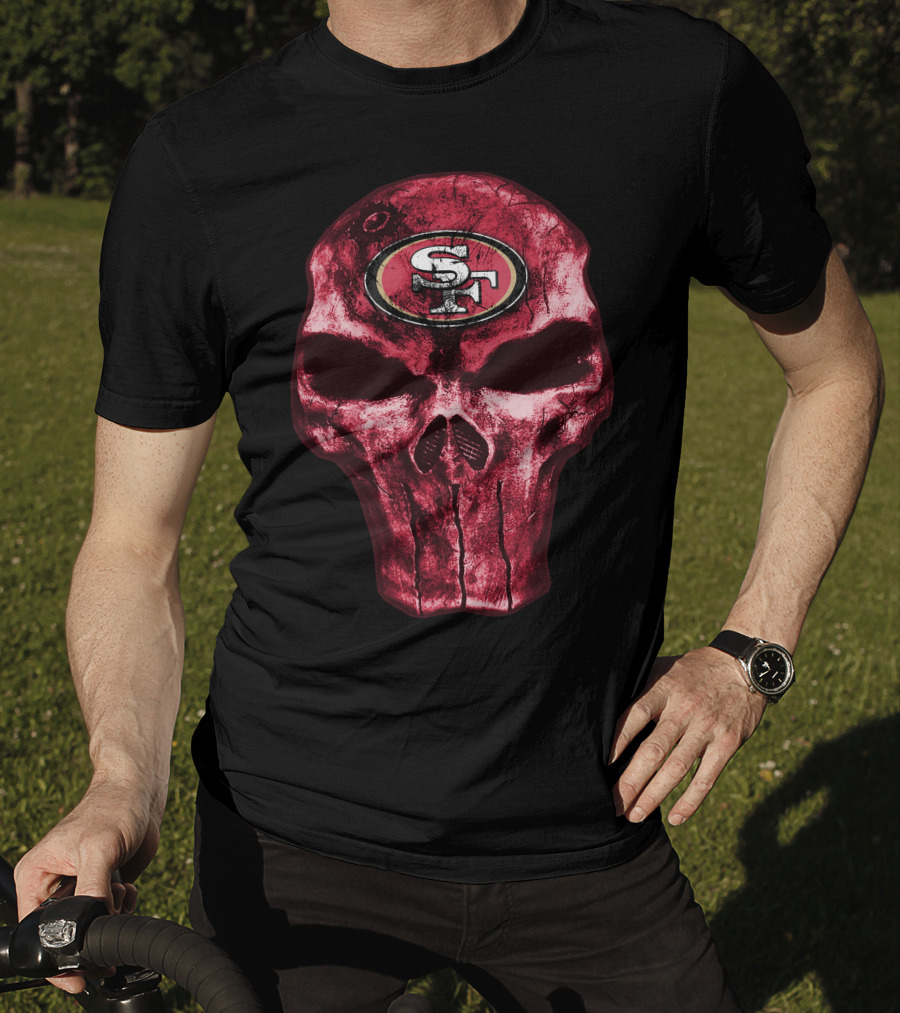 Skull V4 San Francisco 49ers SF T-Shirt