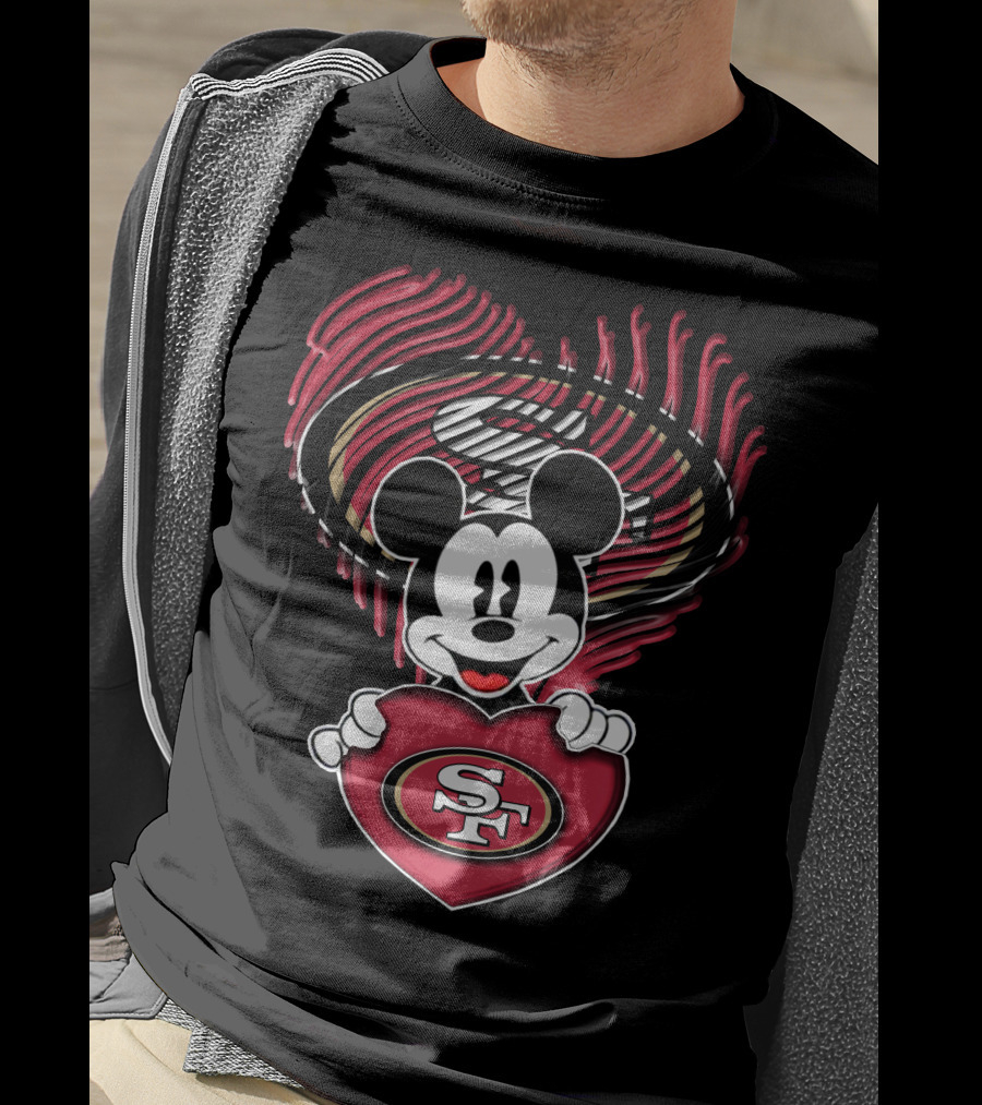 Mick San Francisco 49ers Heart T-Shirt