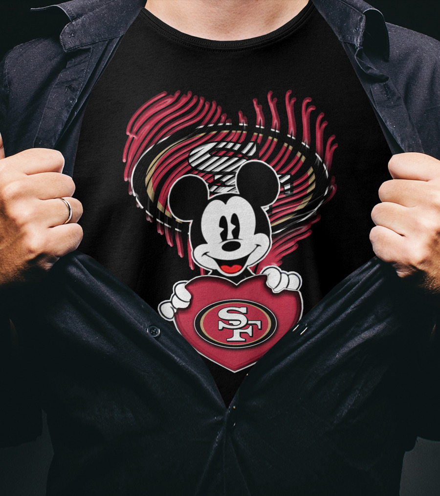 Mick San Francisco 49ers Heart T-Shirt
