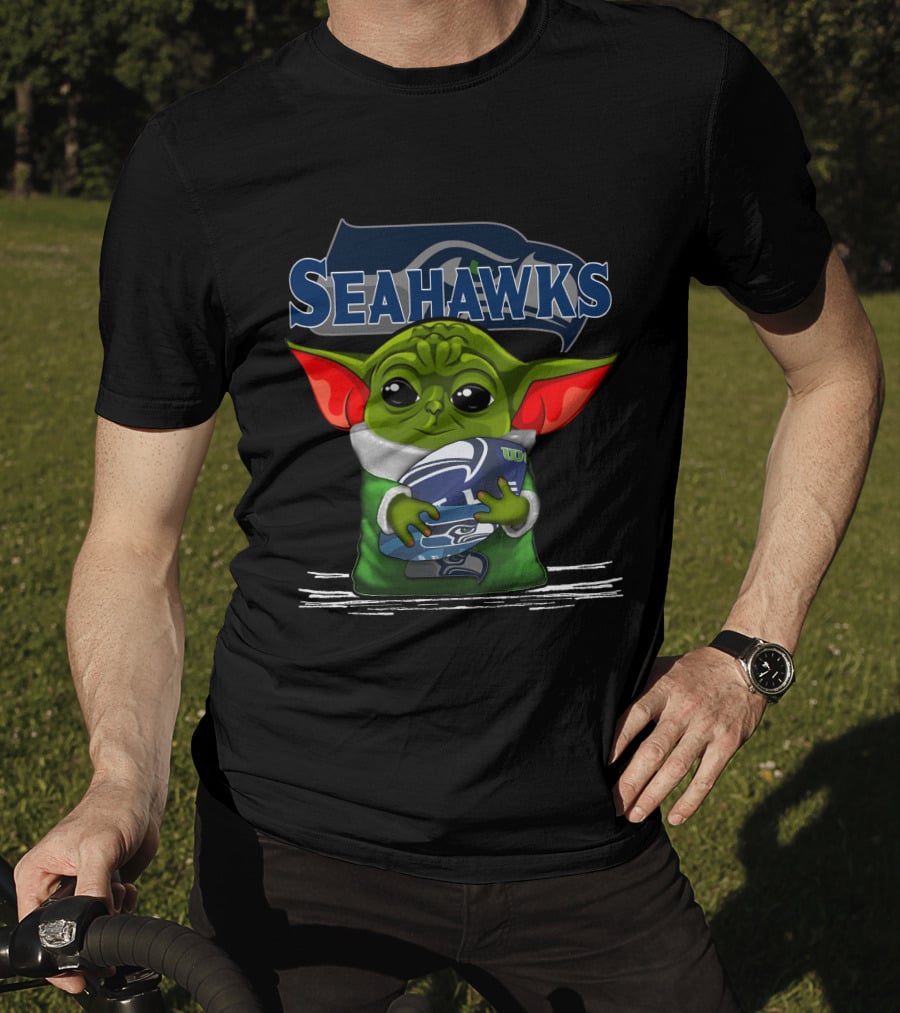 Yoda V3 Seahawks Football Mandalorian Fan T-Shirt
