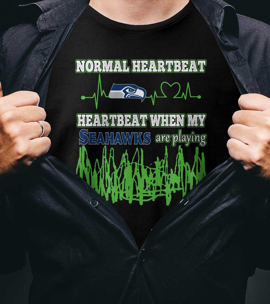 Normal Heartbeat Heartbeat When My Seahawks Are Playing T-Shirt