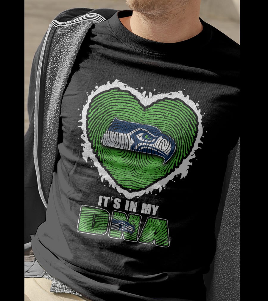 It's In My DNA Seattle Seahawks Heart T-Shirt