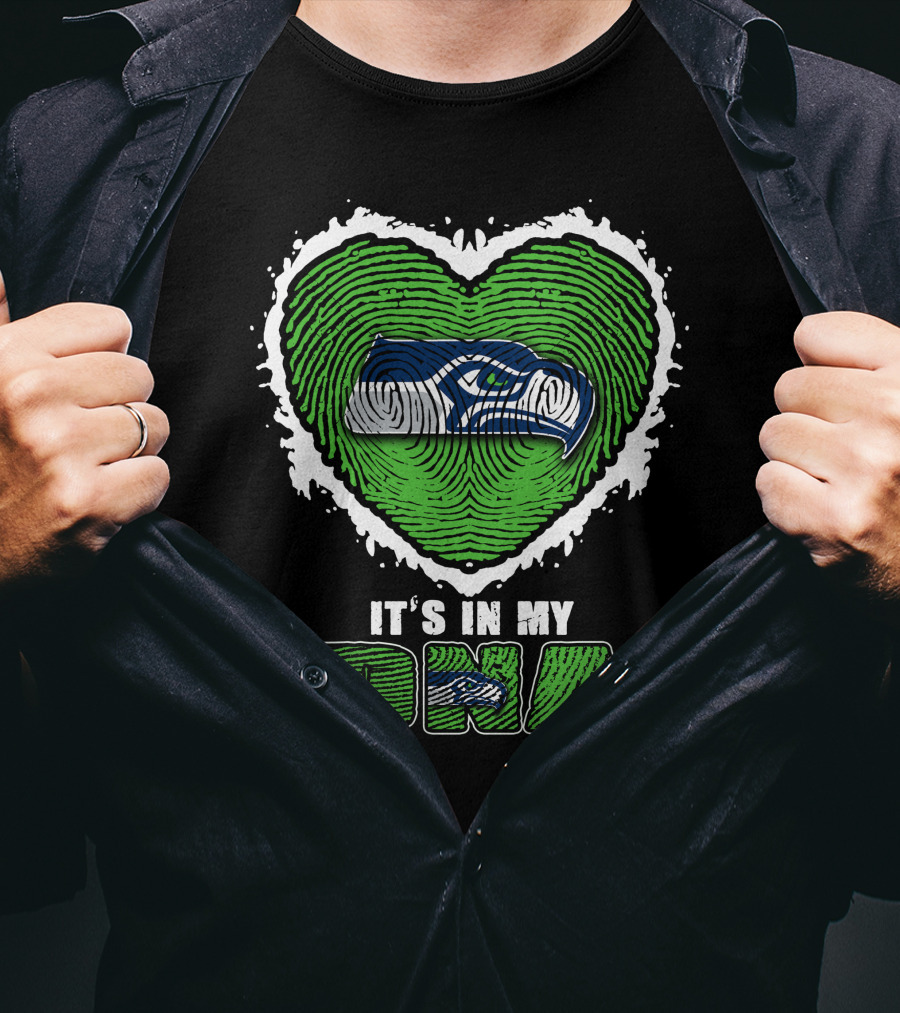It's In My DNA Seattle Seahawks Heart T-Shirt