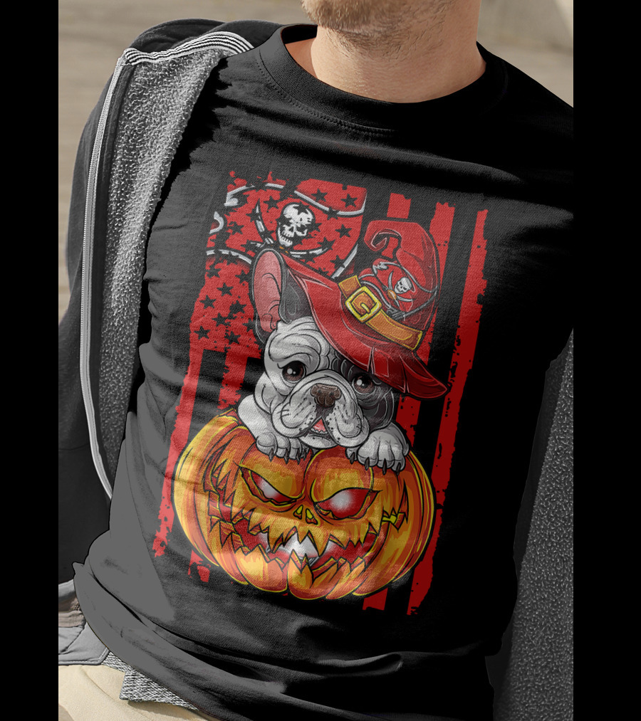 Hlw Bulldog Pumpkin Halloween Tampa Bay Buccaneers T-Shirt