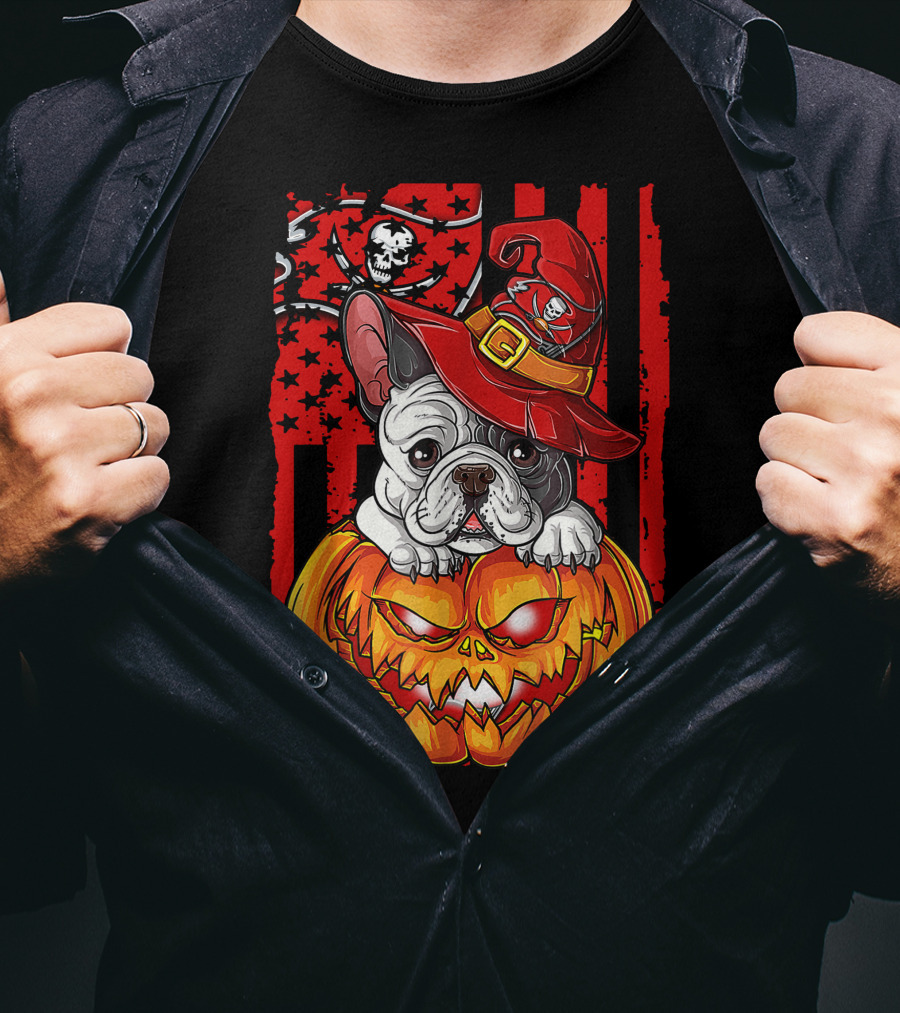 Hlw Bulldog Pumpkin Halloween Tampa Bay Buccaneers T-Shirt