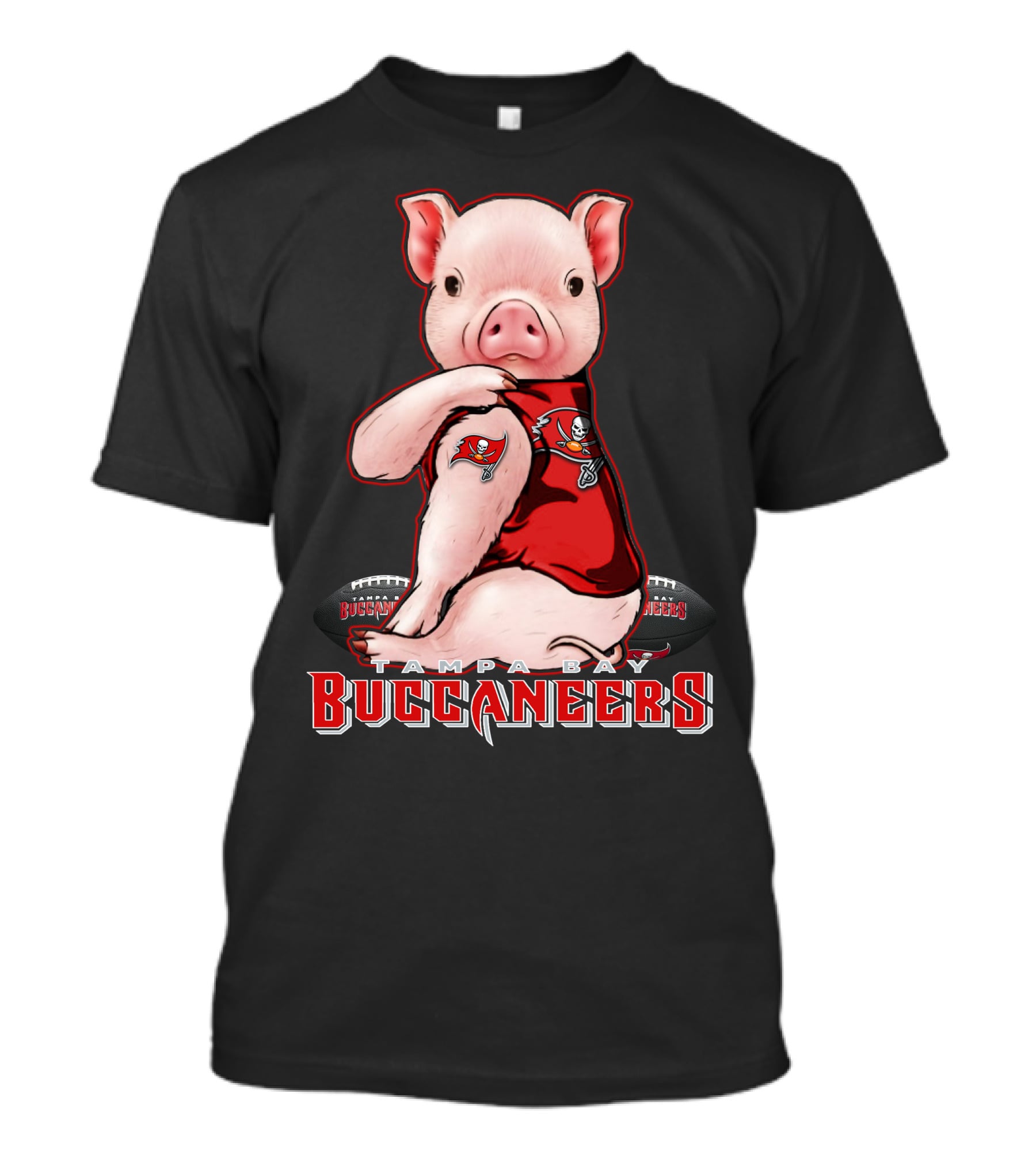 Tampa Bay Buccaneers Pig Football Fan T-Shirt