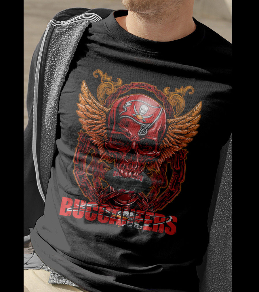 Buccaneers Skullfb Tampa Bay Buccaneers Football Wings T-Shirt