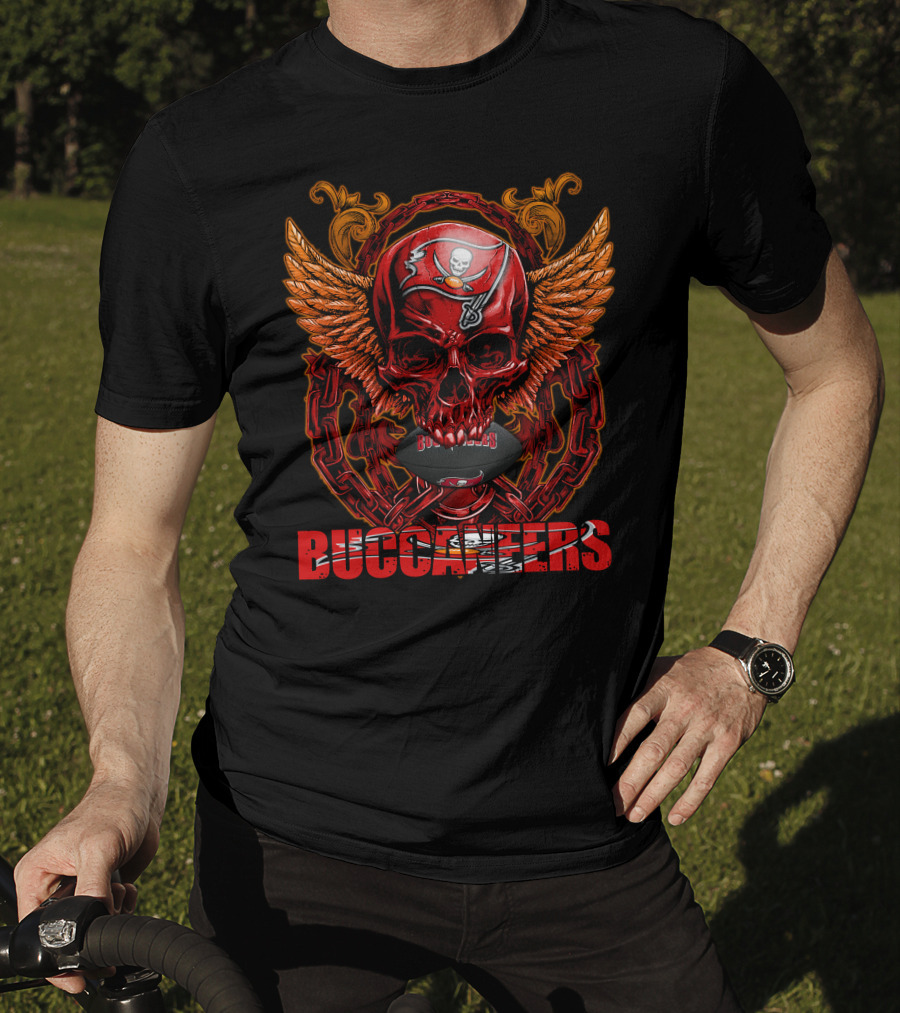 Buccaneers Skullfb Tampa Bay Buccaneers Football Wings T-Shirt