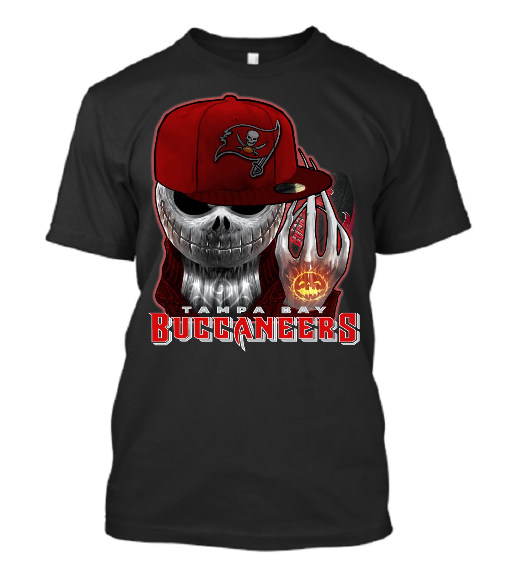 Tampa Bay Buccaneers Jackskull Halloween Pumpkin Hat T-Shirt