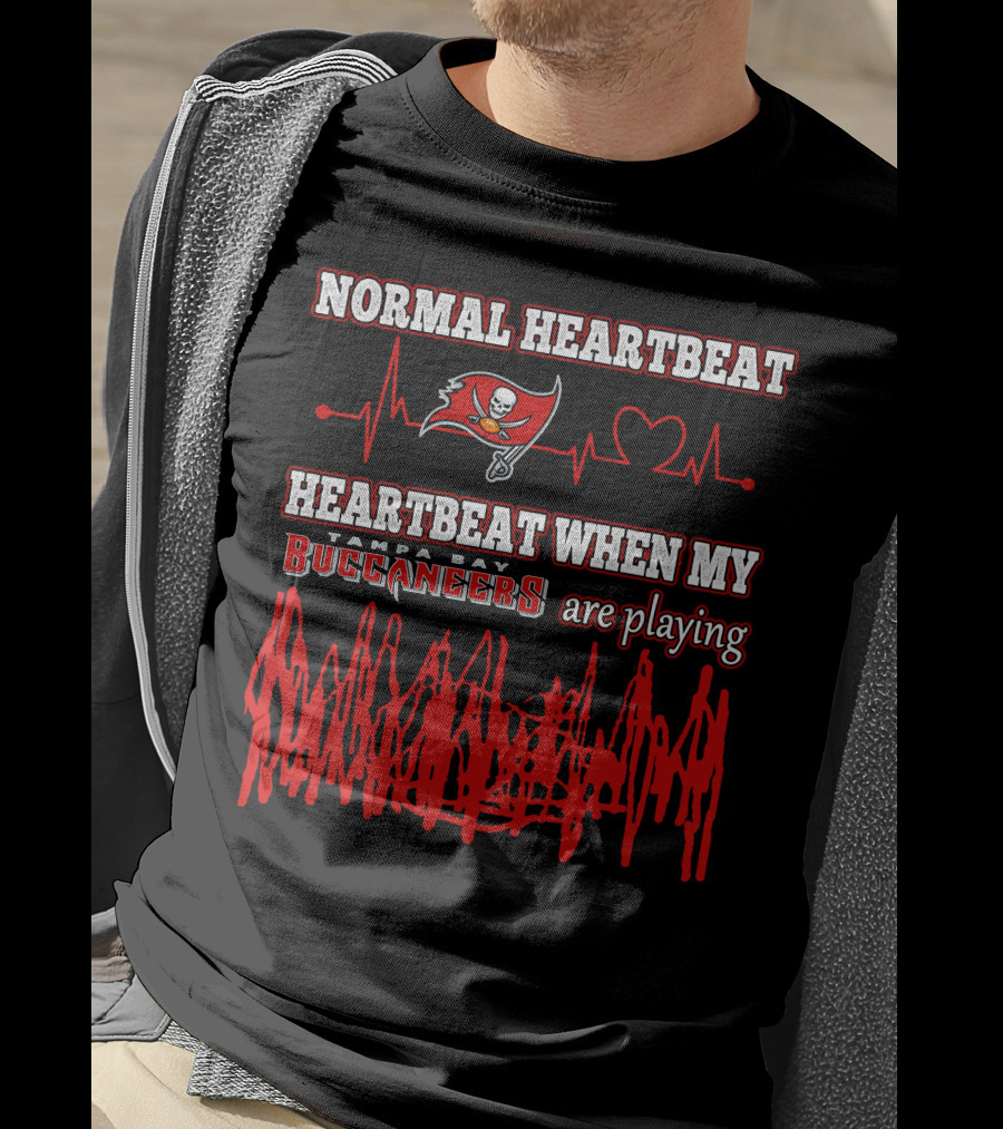 Normal Heartbeat Heartbeat When My Tampa Bay Buccaneers Are Playing T-Shirt