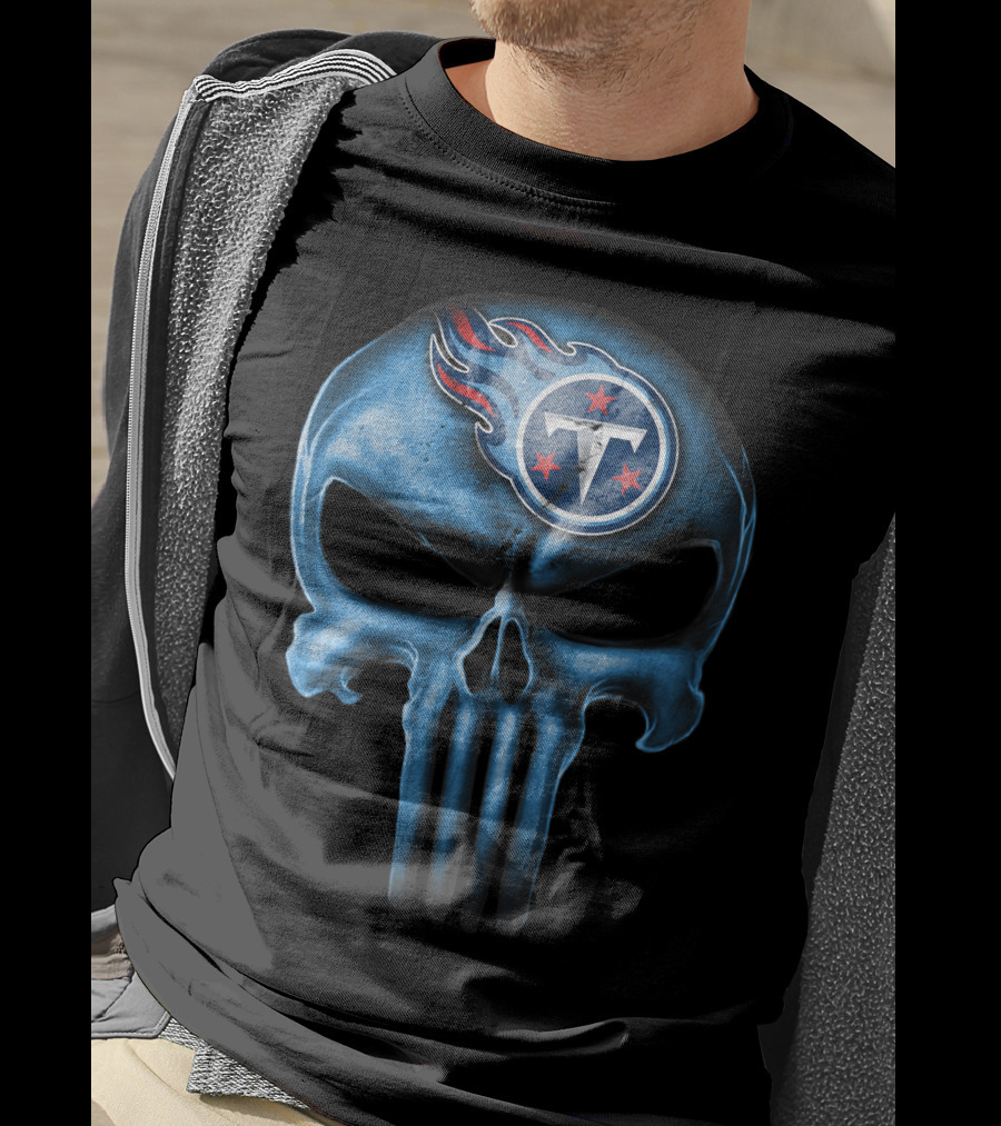 Skull V3 Tennessee Titans Logo Integration T-Shirt