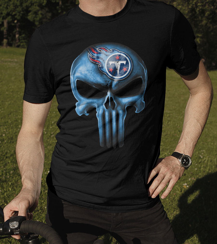 Skull V3 Tennessee Titans Logo Integration T-Shirt