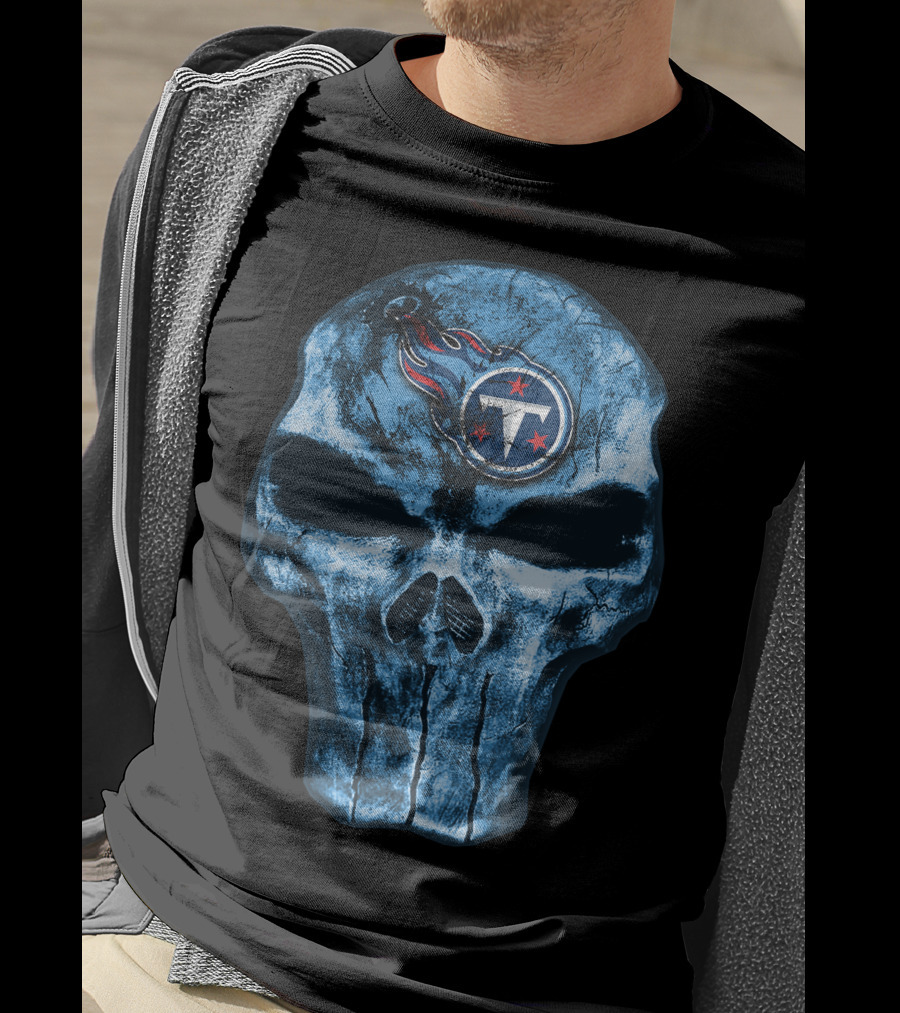 Tennessee Titans Skull Logo V4 T-Shirt