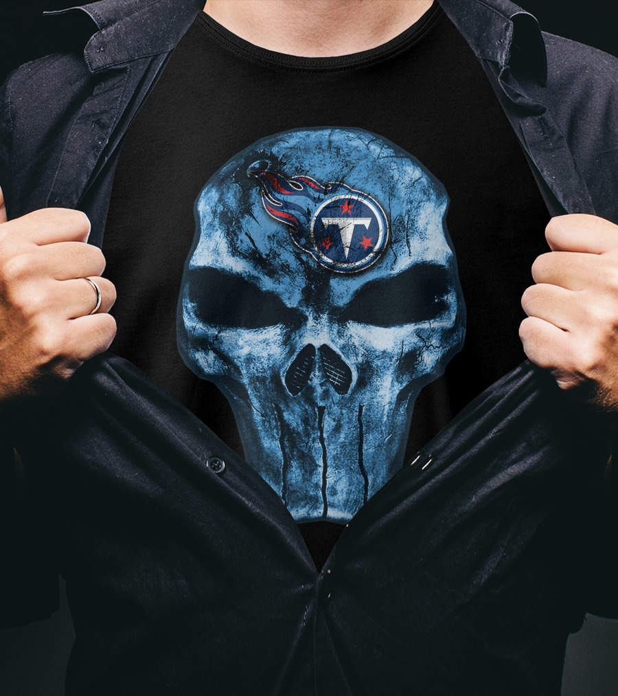 Tennessee Titans Skull Logo V4 T-Shirt