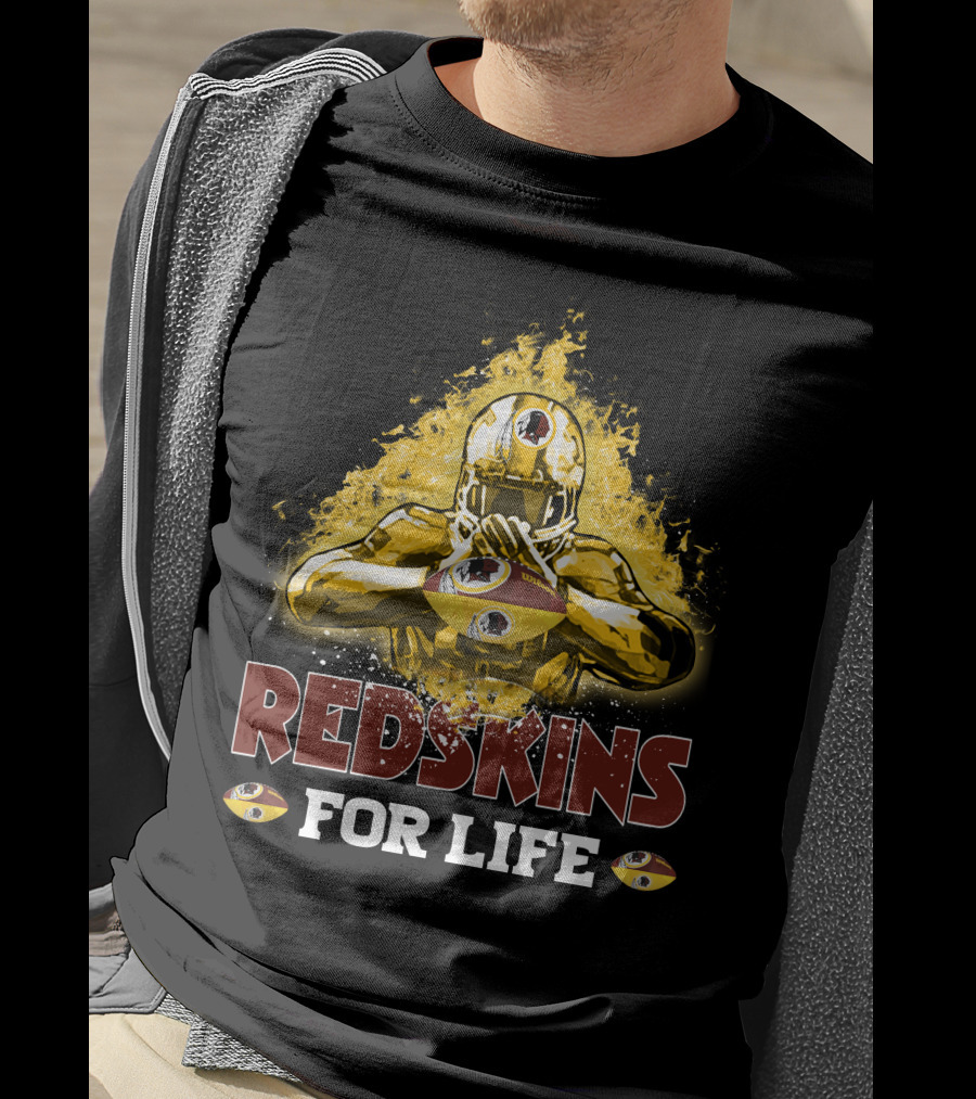 Redskins For Life Washington Nfl Football Helmet T-Shirt