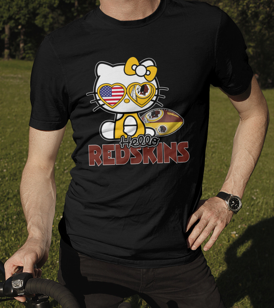 Hello Kitty Redskins American Football Crossover T-Shirt
