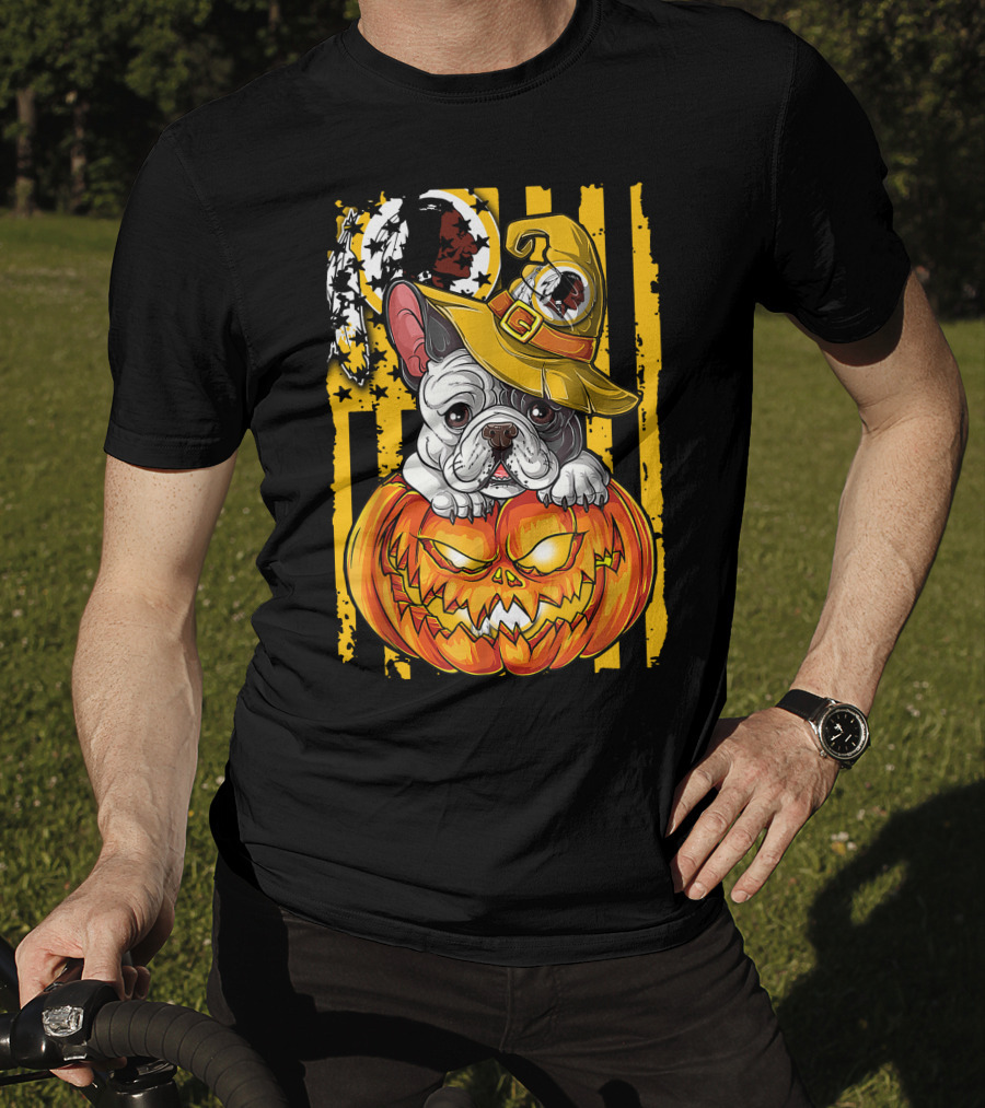 Hlw Washington Redskins Bulldog Halloween Pumpkin T-Shirt