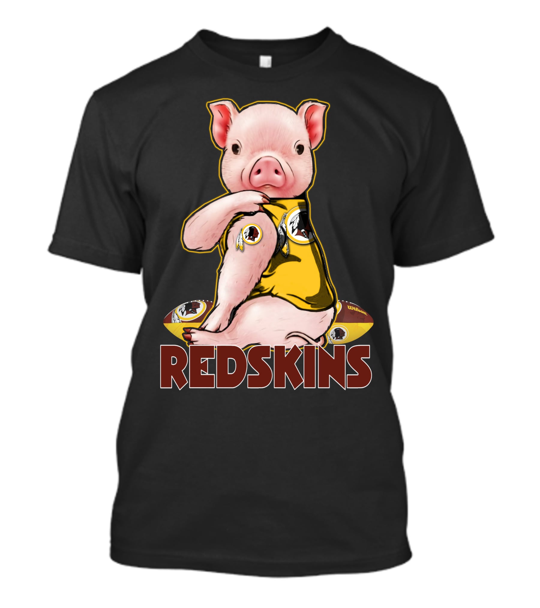 Pig Redskins Football Team T-Shirt
