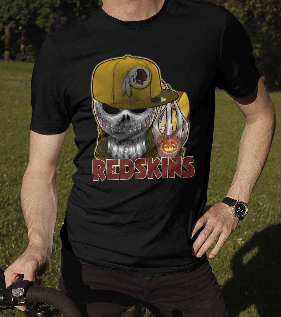 Jackskull Redskins Halloween Pumpkin T-Shirt