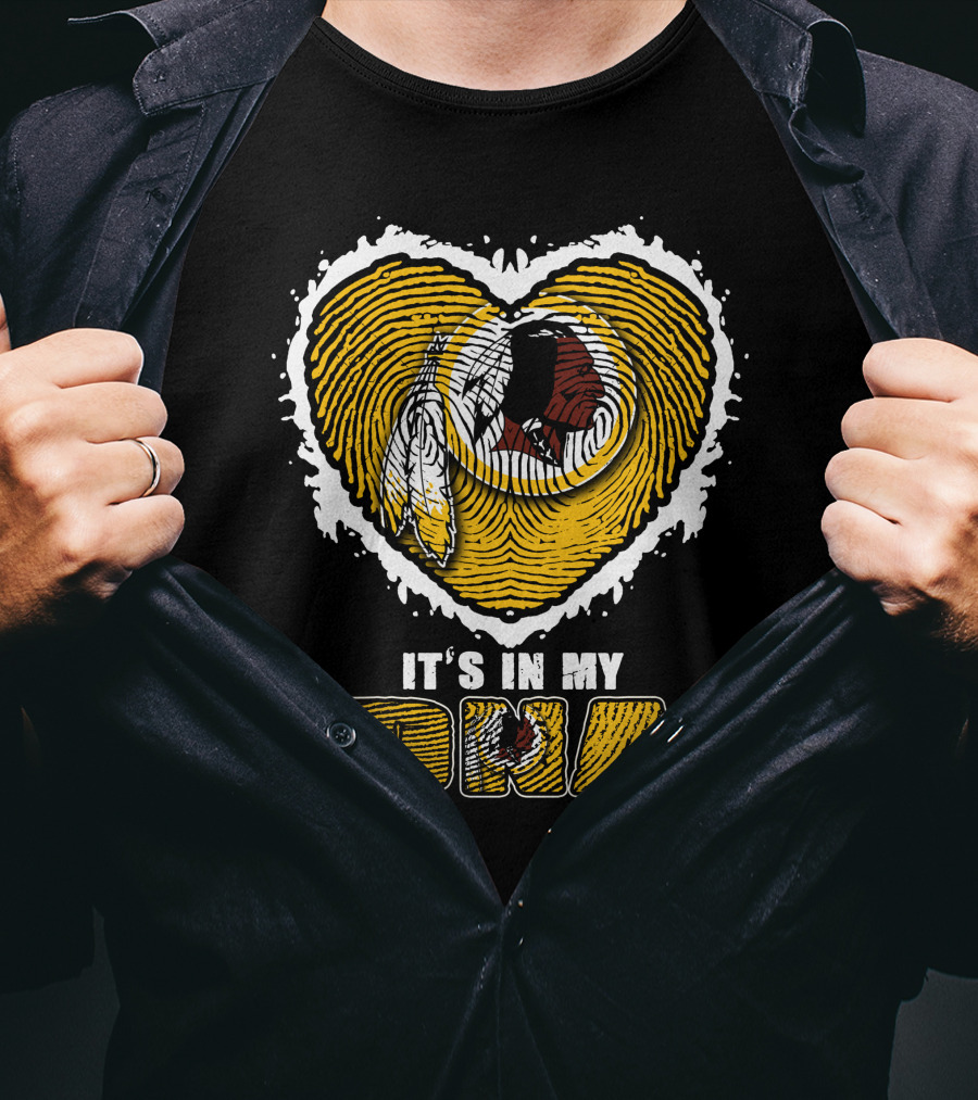 It's In My Dna Heart Washington Redskins T-Shirt