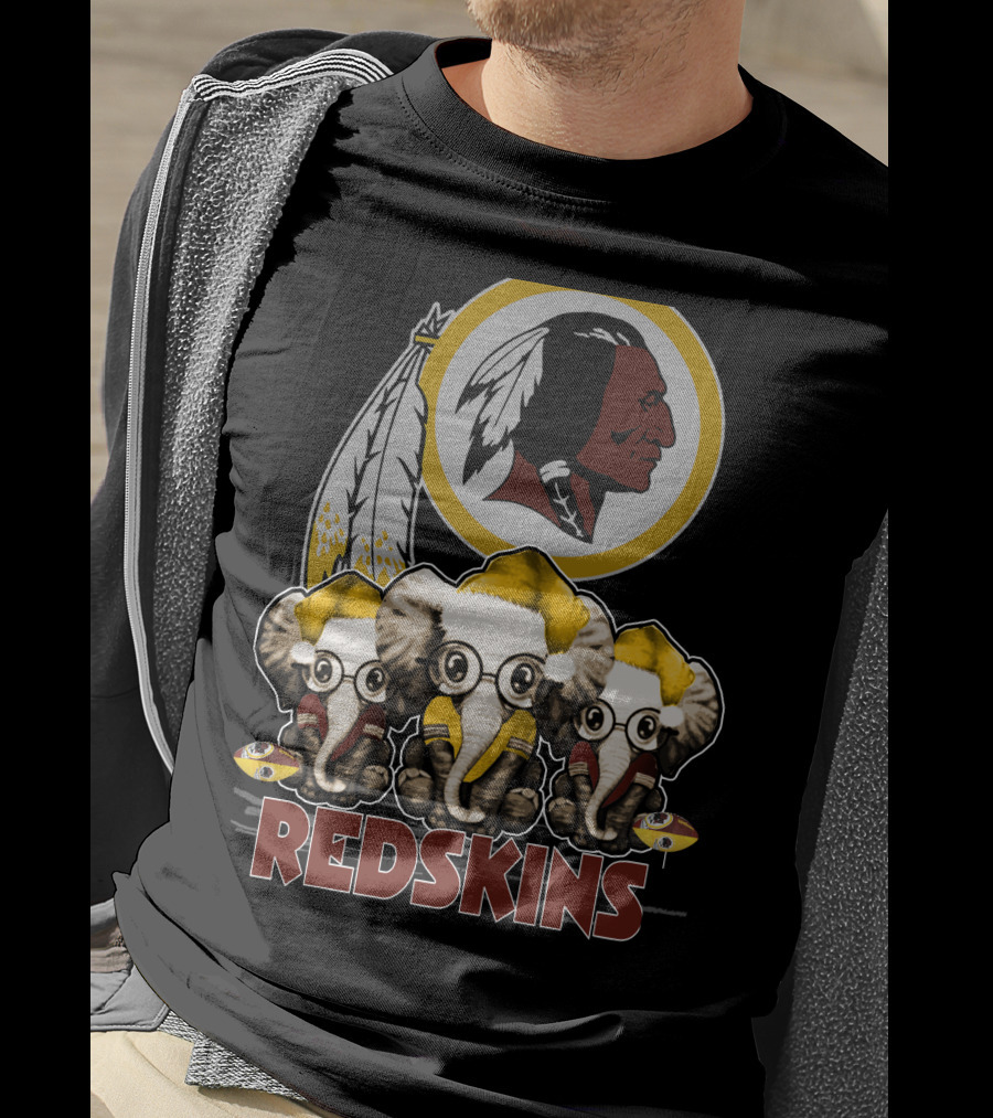 Redskins Washington Elephants Christmas T-Shirt