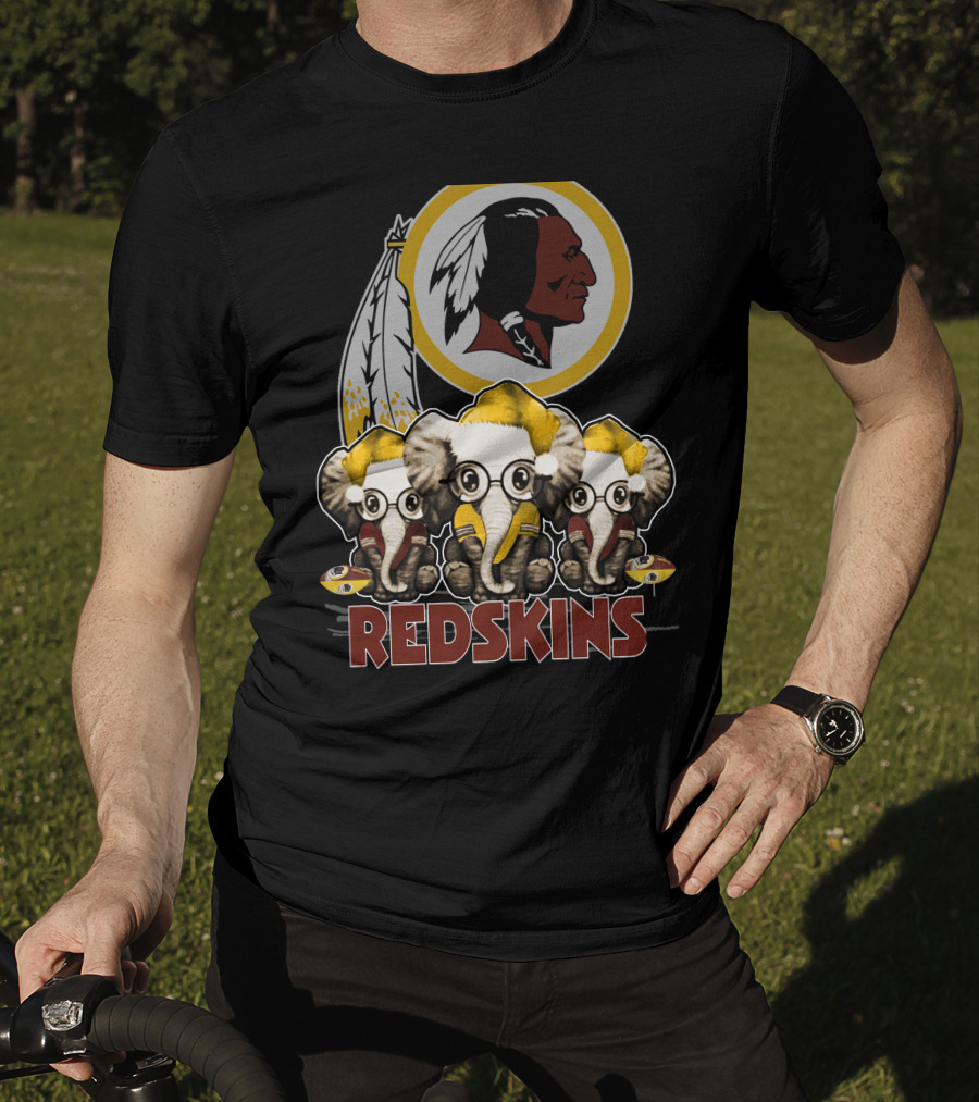 Redskins Washington Elephants Christmas T-Shirt