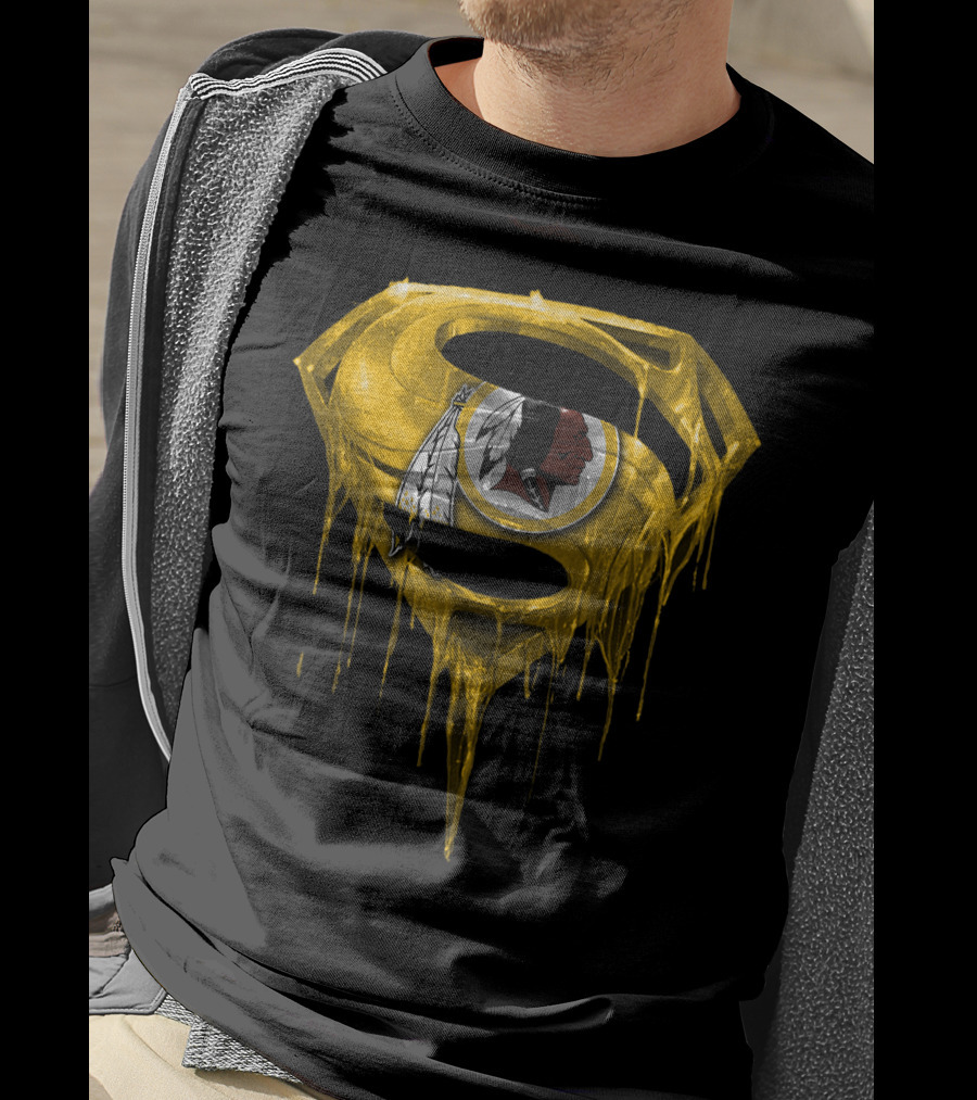 Washington Redskins Dripping Superman Symbol T-Shirt