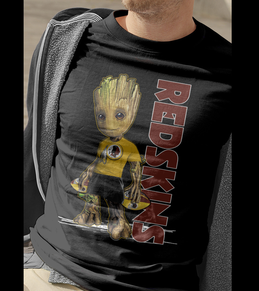 Groot V1 Washington Redskins Football Character T-Shirt