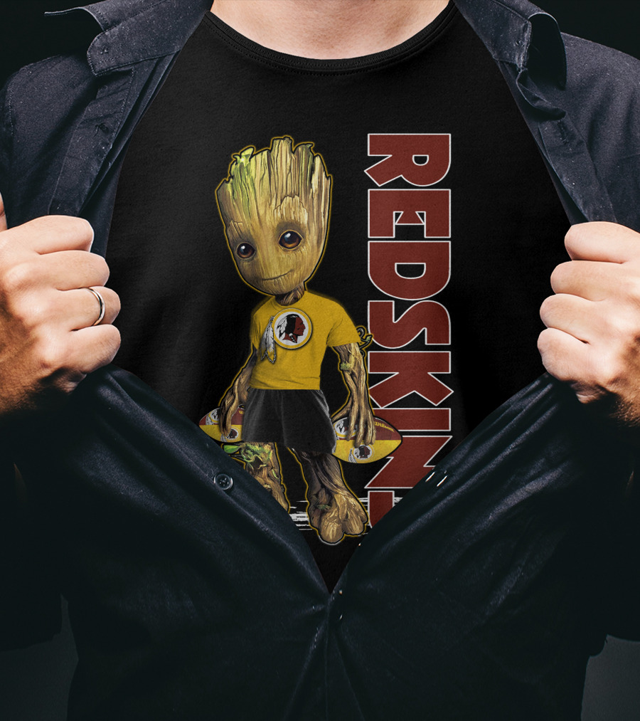 Groot V1 Washington Redskins Football Character T-Shirt