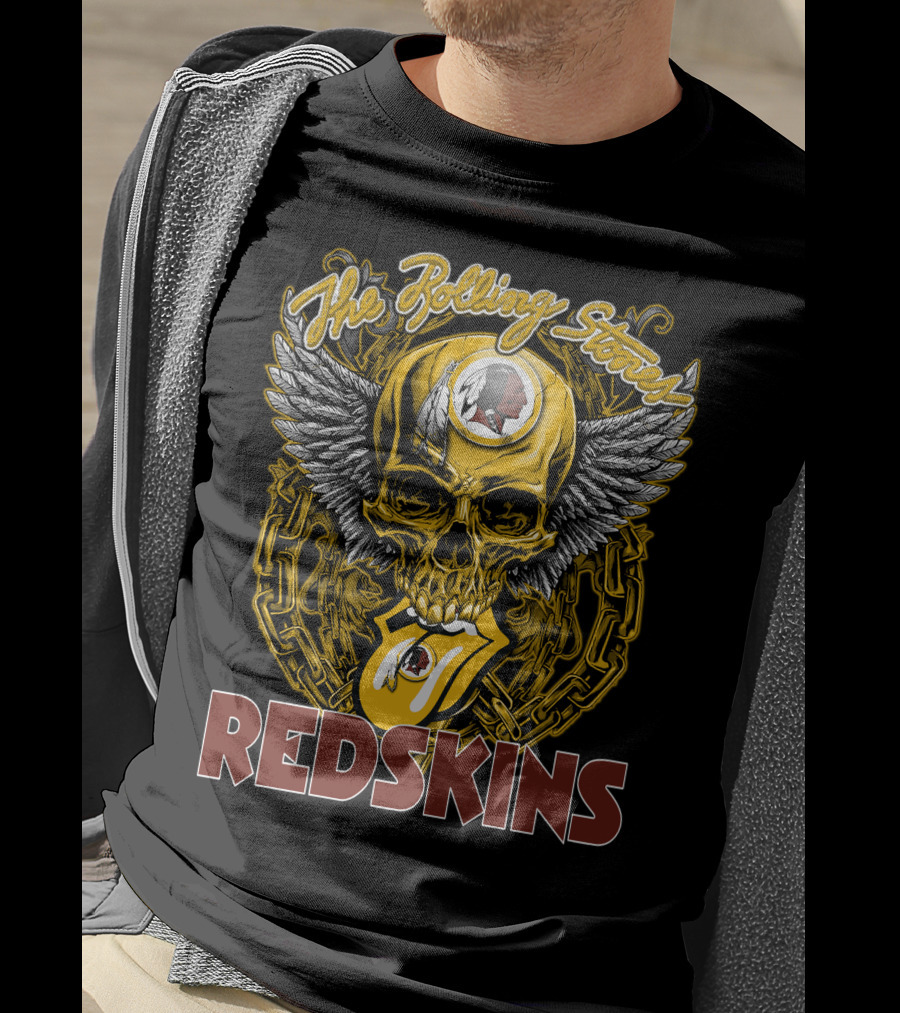 The Rolling Stones Redskins Skull Winged T-Shirt
