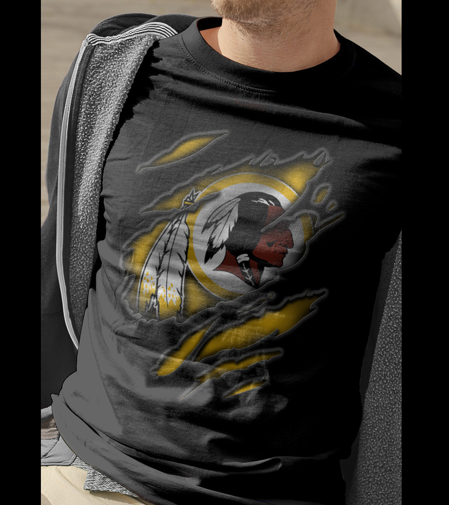 Torn Washington Redskins Football Team T-Shirt
