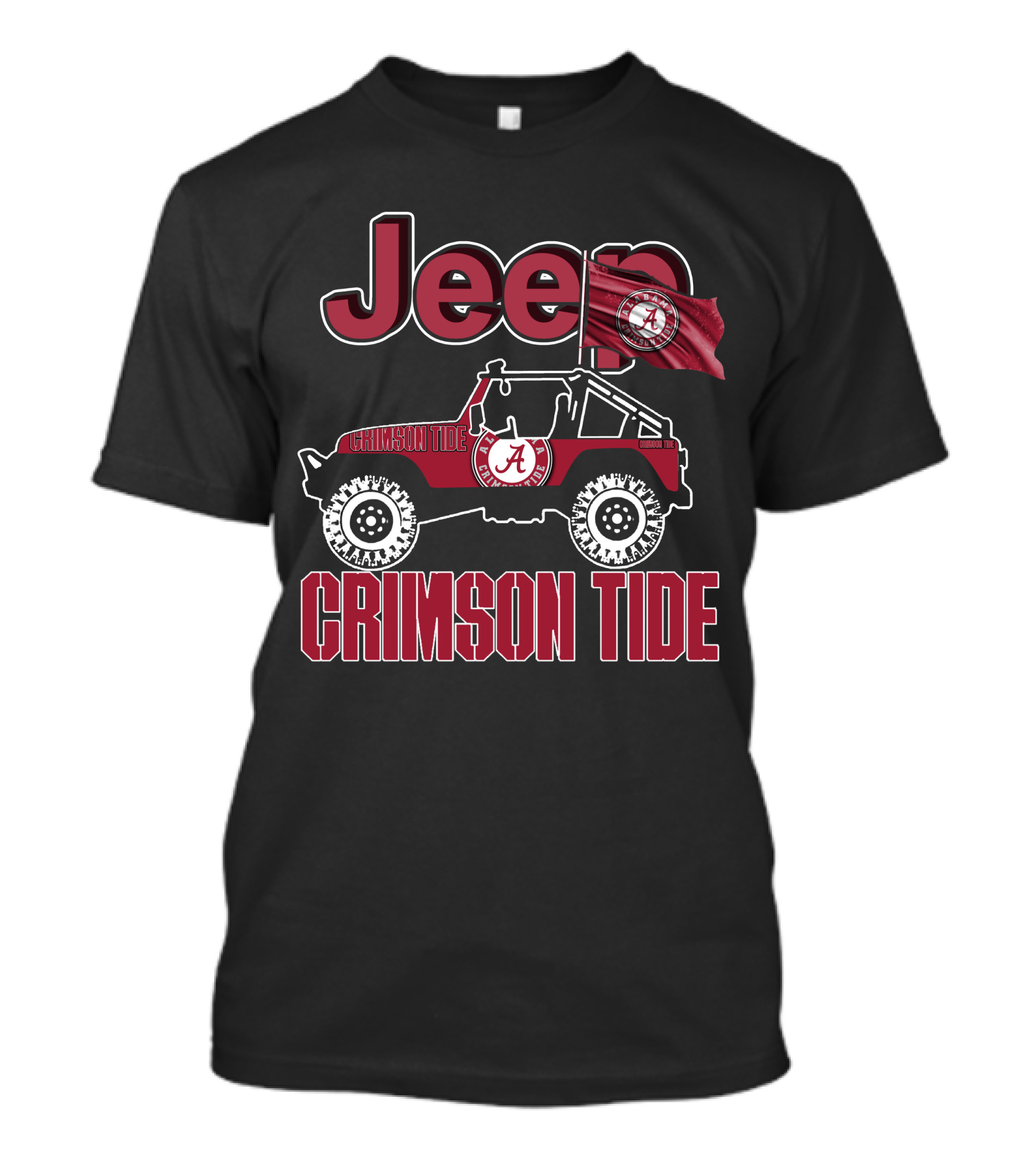 Jeep Alabama Crimson Tide Team Spirit Enthusiast T-Shirt