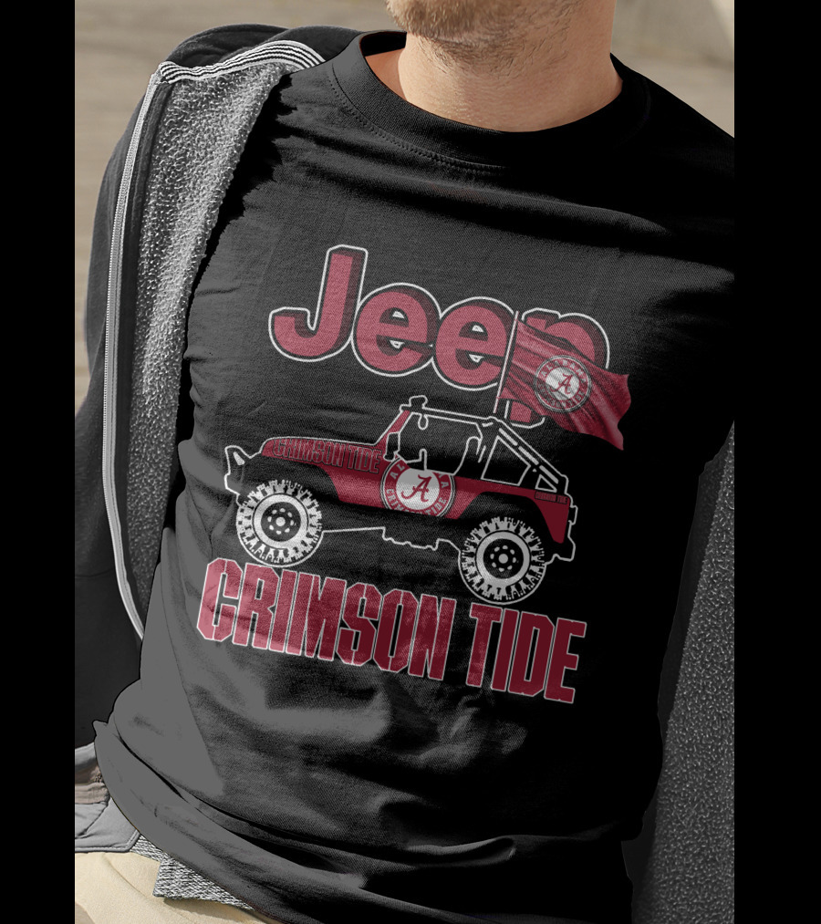 Jeep Alabama Crimson Tide Team Spirit Enthusiast T-Shirt