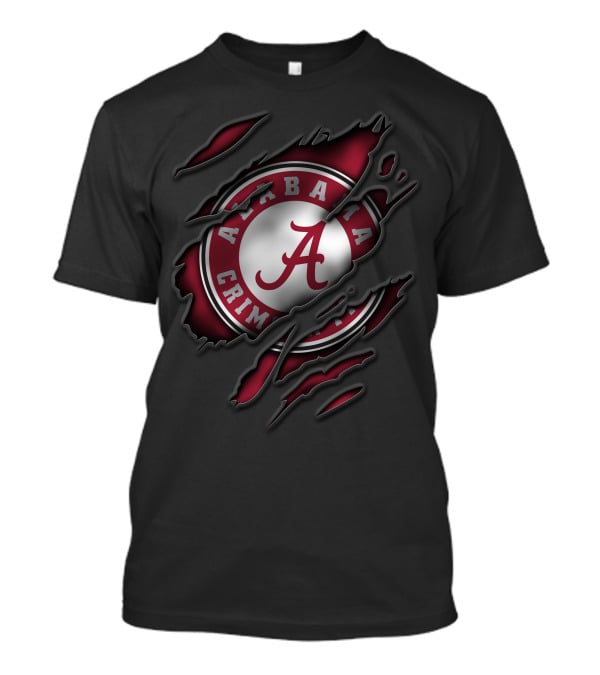 Torn Alabama Crimson Tide Logo A T-Shirt
