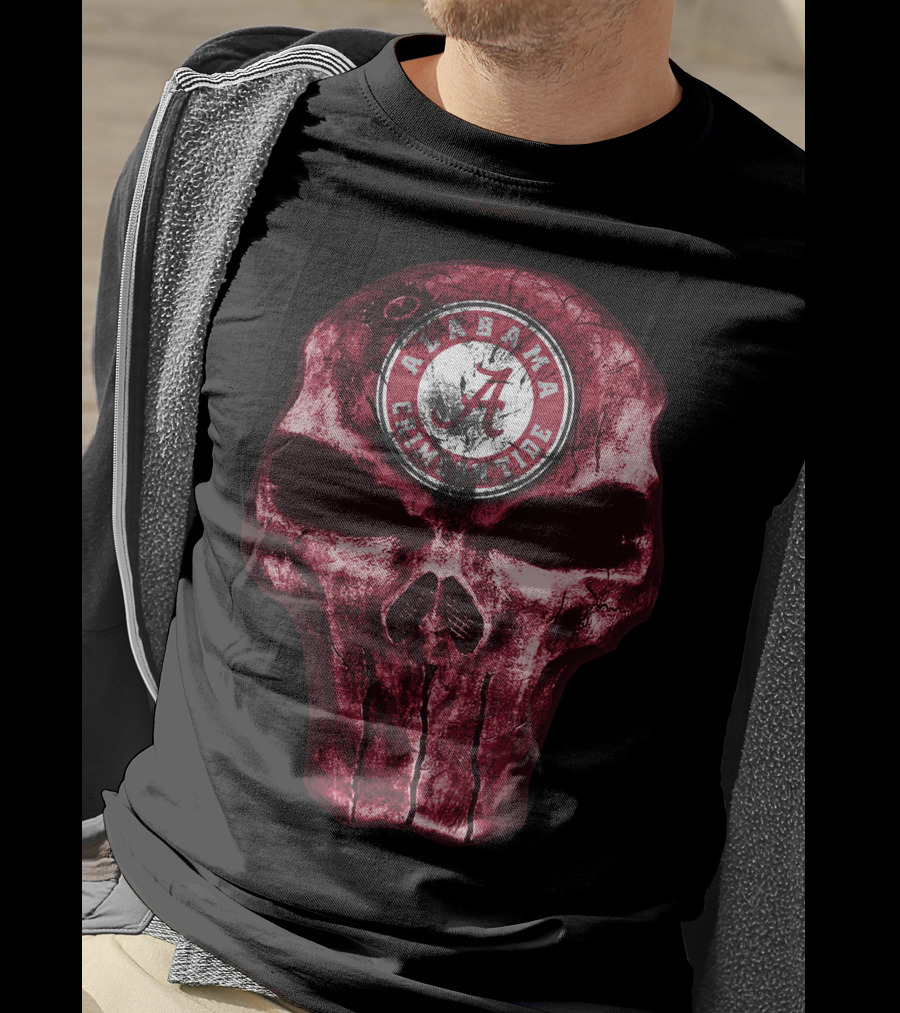 Skull Alabama Crimson Tide Плакат T-Shirt
