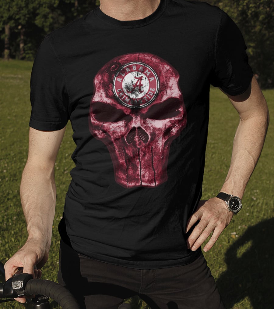 Skull Alabama Crimson Tide Плакат T-Shirt