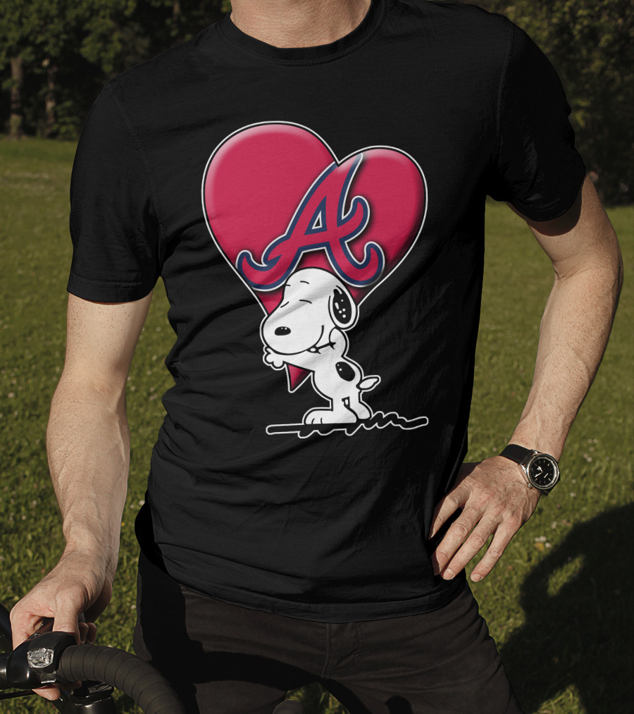 Snoopy Heart Atlanta Braves T-Shirt