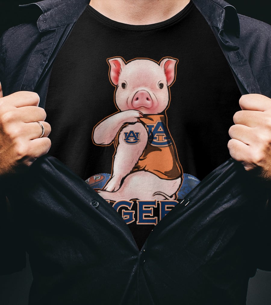 Auburn Tigers Pig With Footballs T-Shirt