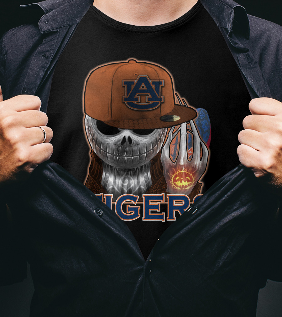 Jackskull Auburn Tigers Halloween Spirit T-Shirt