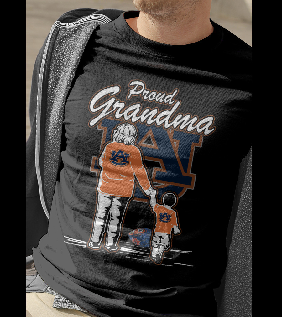 Proud Grandma Auburn Tigers Family Team Spirit T-Shirt