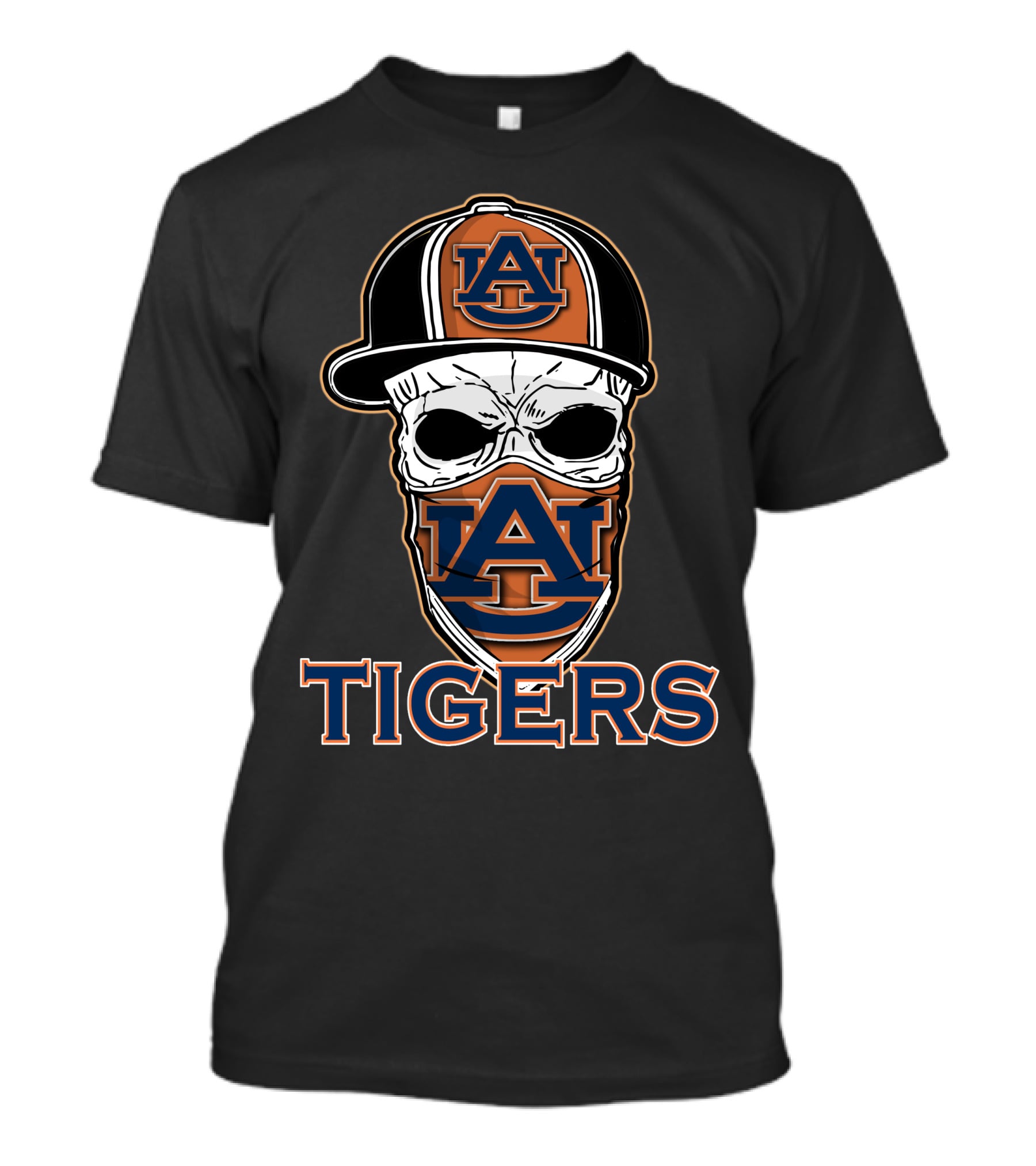 Auburn Tigers Skull With Hat T-Shirt