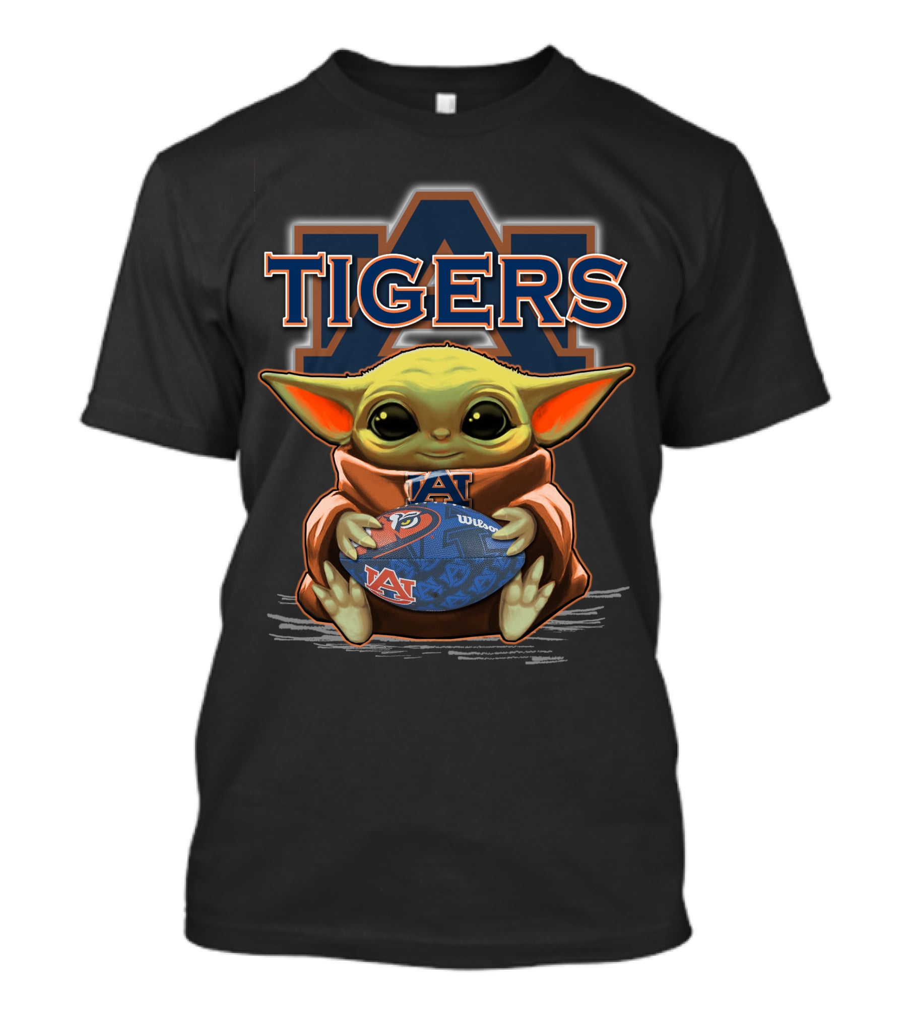 Auburn Tigers Yoda Football Fan T-Shirt