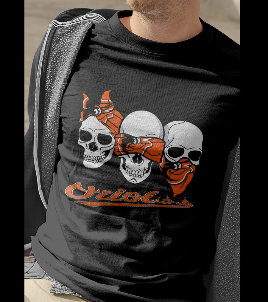 Orioles Three Skull Bandana T-Shirt