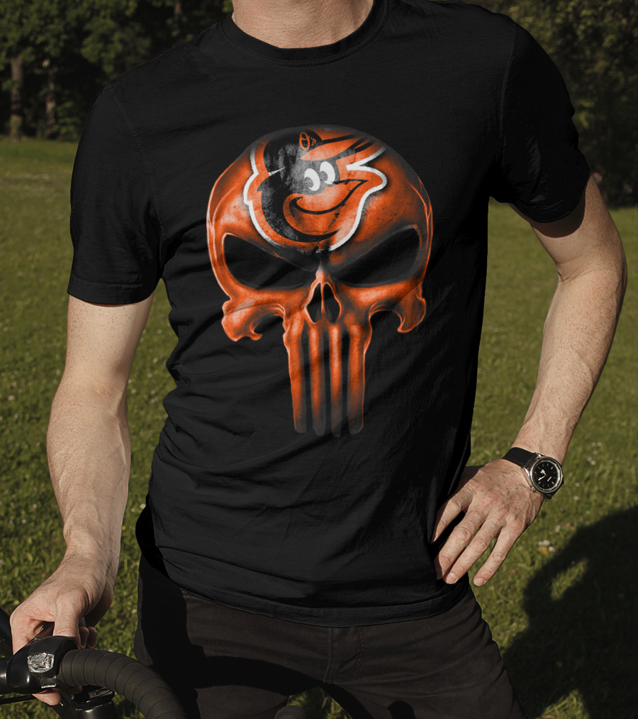 Baltimore Orioles Skull V3 T-Shirt