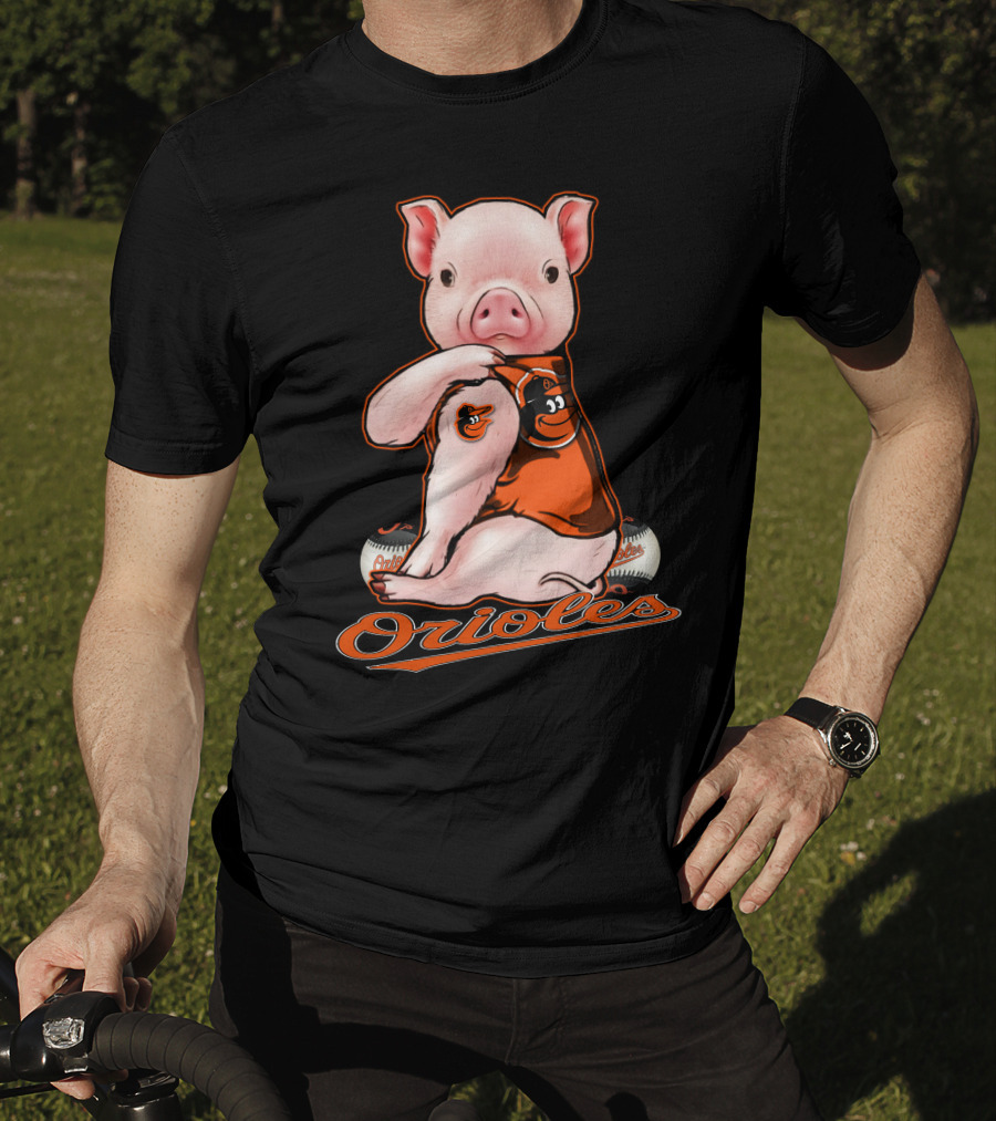 Orioles Pig Mascot Baseball Baltimore Orioles T-Shirt