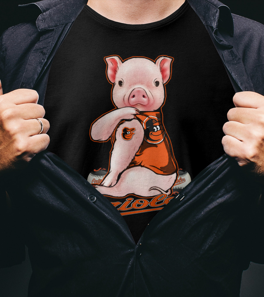 Orioles Pig Mascot Baseball Baltimore Orioles T-Shirt