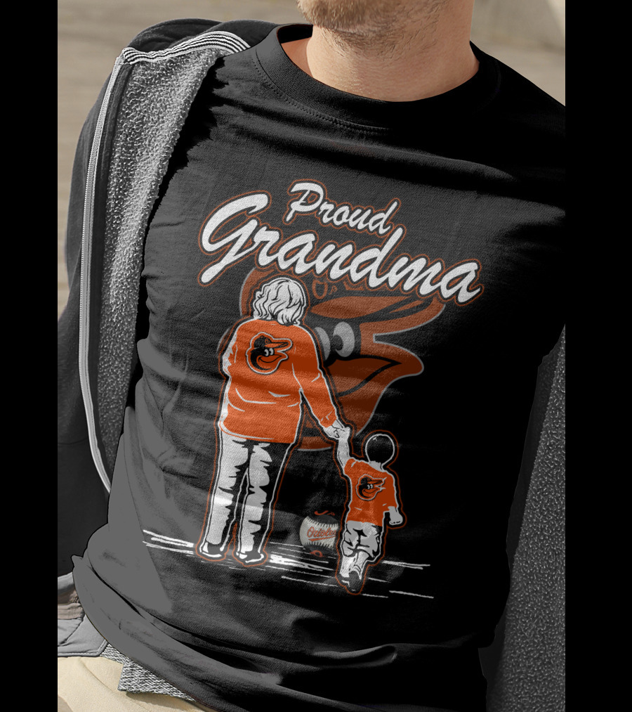 Proud Grandma Baltimore Orioles Family Baseball Fan T-Shirt