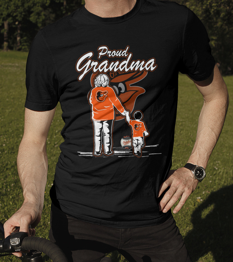 Proud Grandma Baltimore Orioles Family Baseball Fan T-Shirt