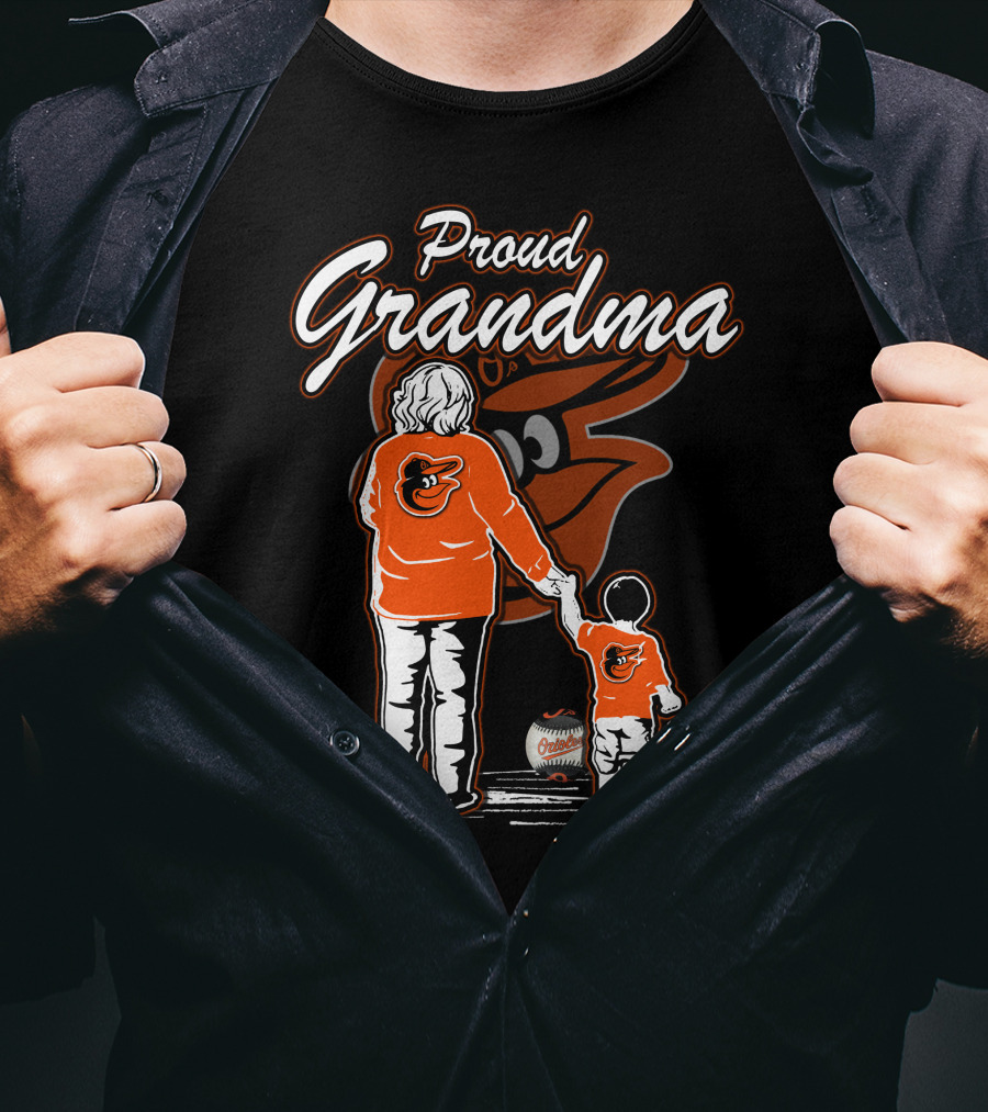 Proud Grandma Baltimore Orioles Family Baseball Fan T-Shirt
